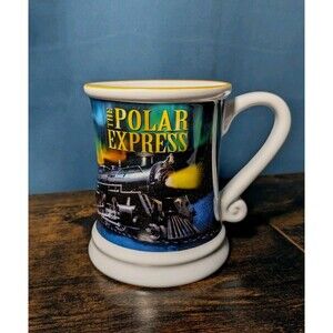 Warner Bros. The Polar Express 3D Train Ceramic Coffee Mug Believe Christmas